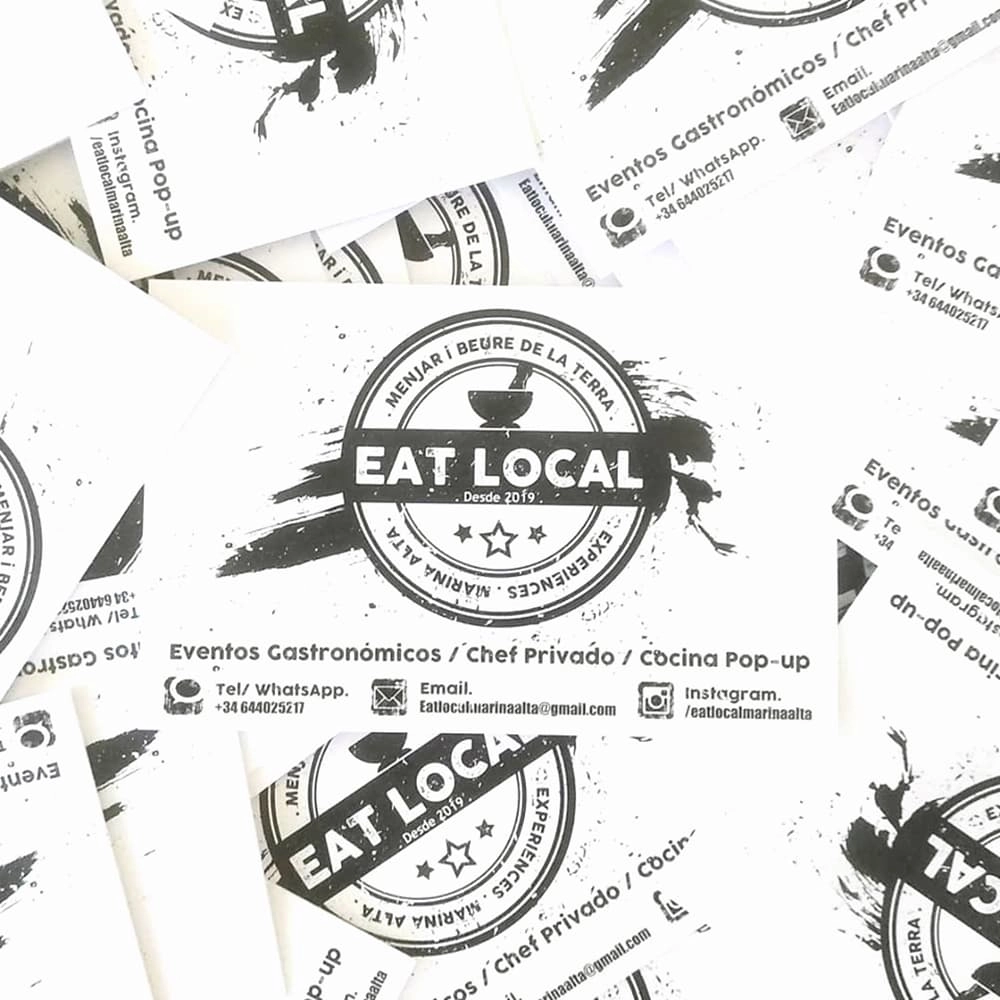 Eat Local Business Card Hero Shot